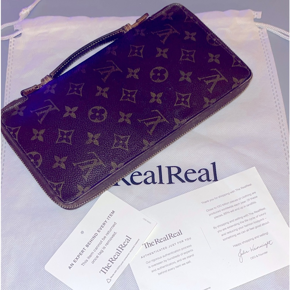 Authentic Louis Vuitton Travel organizer wallet tote clutch Monogram vintage